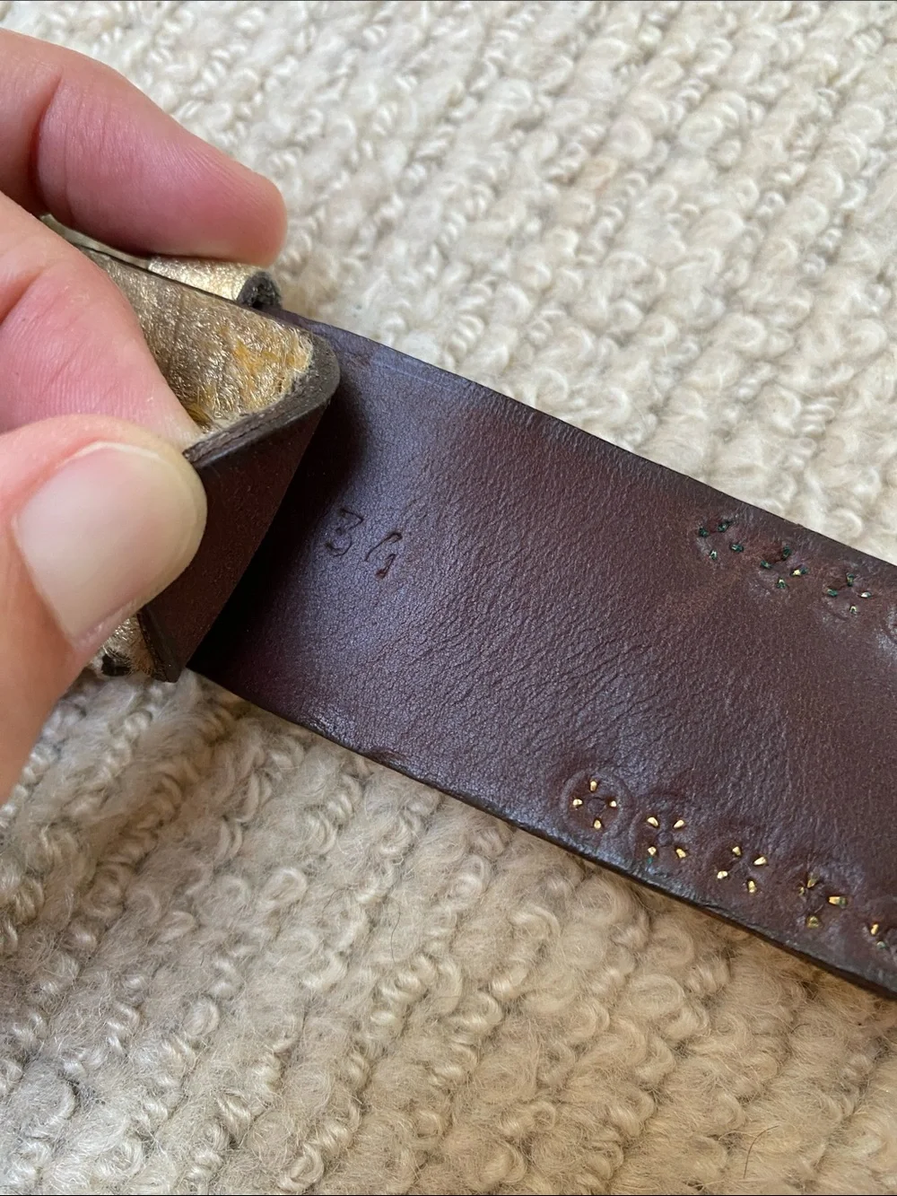 Jose Luis Gold Horse Hair Embellished Belt